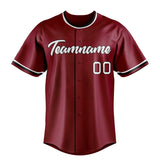 Custom Crimson & White Color Fan Baseball Jersey BB01240529CK165