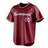 Custom Crimson & White Color Fan Baseball Jersey BB01240529CK165