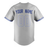 Custom Gray & Royal Color Fan Baseball Jersey BB01240529JZ146