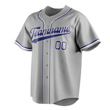 Custom Gray & Royal Color Fan Baseball Jersey BB01240529JZ147