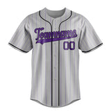 Custom Gray & Purple Color Fan Baseball Jersey BB01240529JZ148