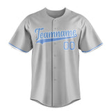 Custom Gray & Light Blue Color Fan Baseball Jersey BB01240529JZ149