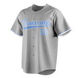 Custom Gray & Light Blue Color Fan Baseball Jersey BB01240529JZ149