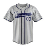 Custom Gray & Navy Navy Pinstripe Fan Baseball Jersey BB01240529JZ150