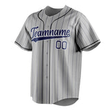 Custom Gray & Navy Navy Pinstripe Fan Baseball Jersey BB01240529JZ150