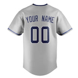 Custom Gray & Navy Color Fan Baseball Jersey BB01240529JZ154