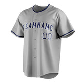 Custom Gray & Navy Color Fan Baseball Jersey BB01240529JZ154