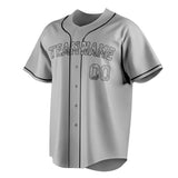 Custom Gray & Black Color Fan Baseball Jersey BB01240529JZ157