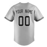 Custom Gray & Black Color Fan Baseball Jersey BB01240529JZ158