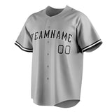 Custom Gray & Black Color Fan Baseball Jersey BB01240529JZ158