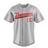 Custom Gray & Red Color Fan Baseball Jersey BB01240529JZ160