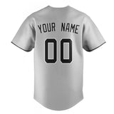 Custom Gray & Black Color Fan Baseball Jersey BB01240529JZ161