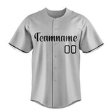 Custom Gray & Black Color Fan Baseball Jersey BB01240529JZ161