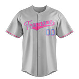 Custom Gray & Pink Color Fan Baseball Jersey BB01240529JZ163