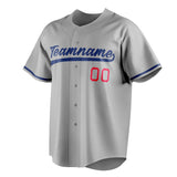 Custom Gray & Royal Color Fan Baseball Jersey BB01240529JZ164