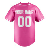 Custom Pink & White Color Fan Baseball Jersey BB01240529WX400