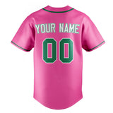 Custom Pink & Kelly Green Color Fan Baseball Jersey BB01240529WX411