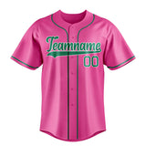 Custom Pink & Kelly Green Color Fan Baseball Jersey BB01240529WX411