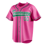 Custom Pink & Kelly Green Color Fan Baseball Jersey BB01240529WX411