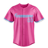 Custom Pink & Light Blue Color Fan Baseball Jersey BB01240529WX416