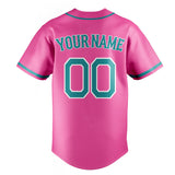 Custom Pink & Teal Color Fan Baseball Jersey BB01240529WX417