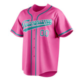 Custom Pink & Teal Color Fan Baseball Jersey BB01240529WX417