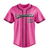 Custom Pink & Black Color Fan Baseball Jersey BB01240529WX419