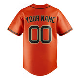 Custom Orange & Black Color Fan Baseball Jersey BB01240529WY165