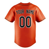 Custom Orange & Black Color Fan Baseball Jersey BB01240529WY167