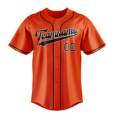 Custom Orange & Black Color Fan Baseball Jersey BB01240529WY167