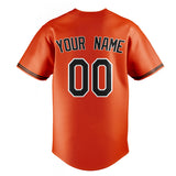 Custom Orange & Black Color Fan Baseball Jersey BB01240529WY174