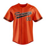 Custom Orange & Black Color Fan Baseball Jersey BB01240529WY174