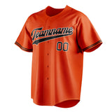 Custom Orange & Black Color Fan Baseball Jersey BB01240529WY174