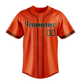 Custom Orange & Black Color Fan Baseball Jersey BB01240529WY175