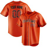 Custom Orange & Black Color Fan Baseball Jersey BB01240529WY177