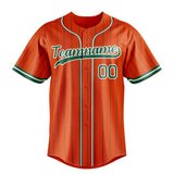 Custom Orange & Kelly Green Kelly Green Pinstripe Fan Baseball Jersey BB01240529WY178