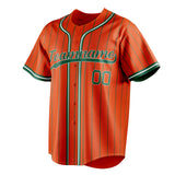 Custom Orange & Kelly Green Kelly Green Pinstripe Fan Baseball Jersey BB01240529WY178