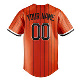 Custom Orange & Black Black Pinstripe Fan Baseball Jersey BB01240529WY179