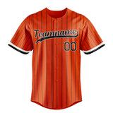 Custom Orange & Black Black Pinstripe Fan Baseball Jersey BB01240529WY179