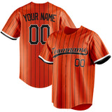 Custom Orange & Black Black Pinstripe Fan Baseball Jersey BB01240529WY179