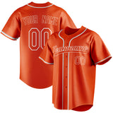 Custom Orange & White Color Fan Baseball Jersey