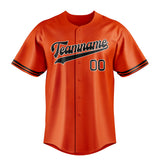 Custom Orange & Black Color Fan Baseball Jersey BB01240529WY182