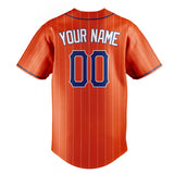 Custom Orange & Navy White Pinstripe Fan Baseball Jersey BB01240529WY184