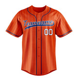 Custom Orange & Navy White Pinstripe Fan Baseball Jersey BB01240529WY184