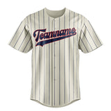 Custom Cream & Navy Navy Pinstripe Fan Baseball Jersey BB01240529YX200