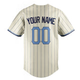 Custom Cream & Light Blue Navy Pinstripe Fan Baseball Jersey BB01240529YX201