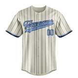 Custom Cream & Light Blue Navy Pinstripe Fan Baseball Jersey BB01240529YX201