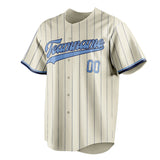 Custom Cream & Light Blue Navy Pinstripe Fan Baseball Jersey BB01240529YX201