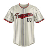 Custom Cream & Red Black Pinstripe Fan Baseball Jersey BB01240529YX206