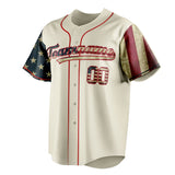 Custom Cream & Red 3D American Flag Fan Baseball Jersey BB01240529YX208